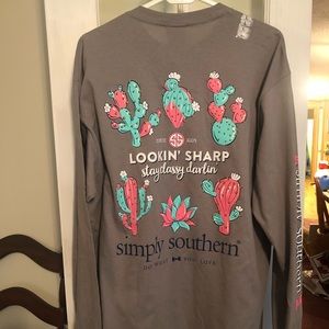 BNWT Simply Southern cactus shirt. Size L.